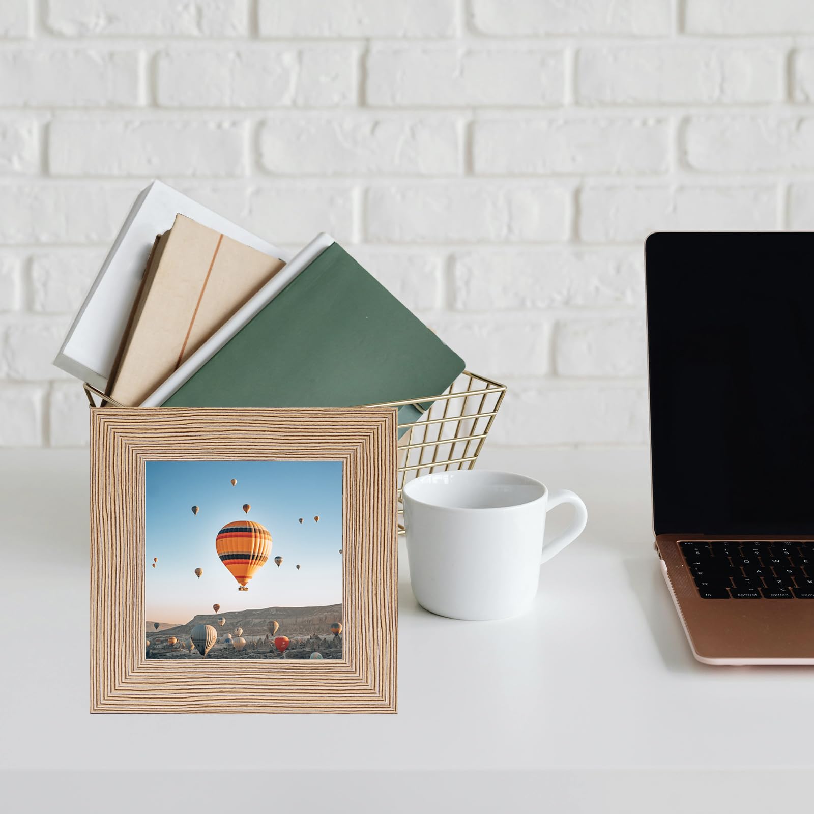 JCJMY 3x3 Picture Frame for Tabletop, 3 x 3 Square Photo Frame with Shatter Resistant Plexiglass, Sturdy 3 by 3 Poster Frame, Ru